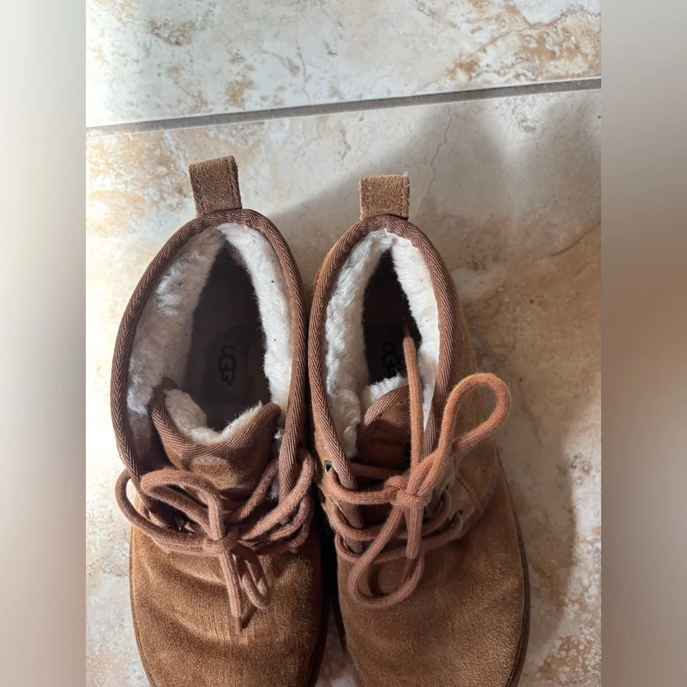 UGG Chestnut Neumel Suede Lace-Up Ankle Boots